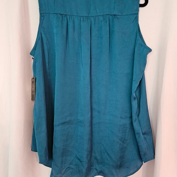 Vince Camuto Teal Sleeveless Blouse 2X NWT - Picture 3 of 8